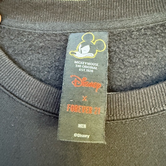 Disney x Forever 21 Japanese Mickey Mouse Sweatshirt XL Black Retro Streetwear - Picture 3 of 7